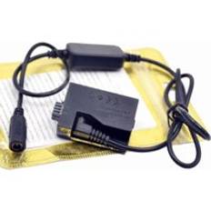 12v-24v ack -e5 step-down adapterkabel 8v+ dr -e5 lp-e5 dummy batteri för canon eos rebel xsi xs 450d 500d 1000d kyss f x2 x3 t1i