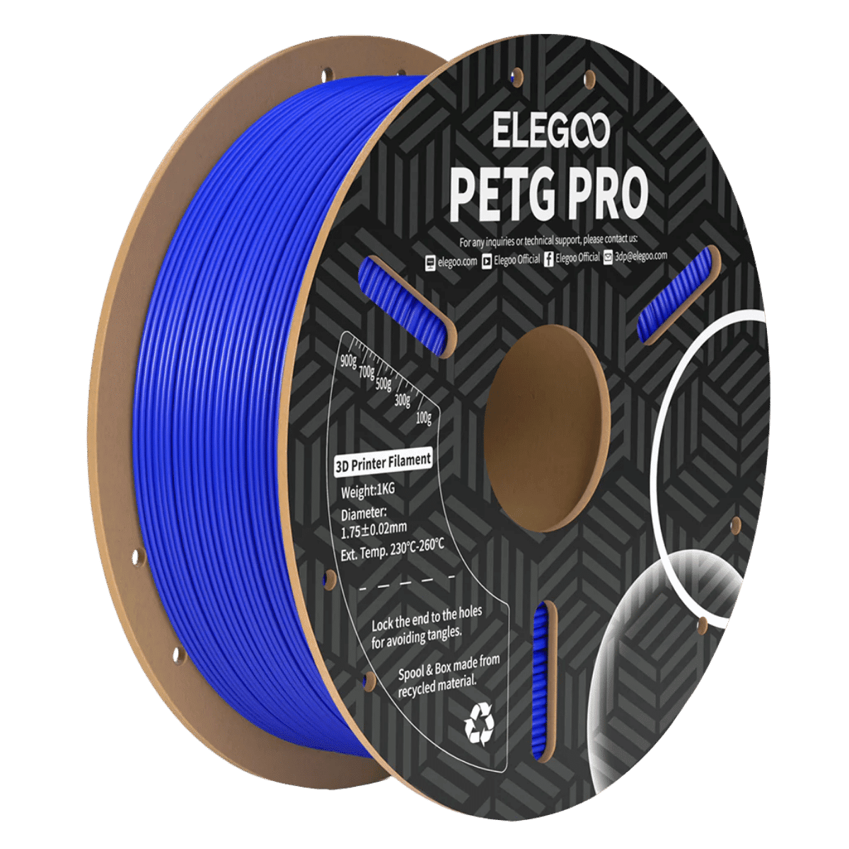 Elegoo PETG Pro filament 1 kg - blue.