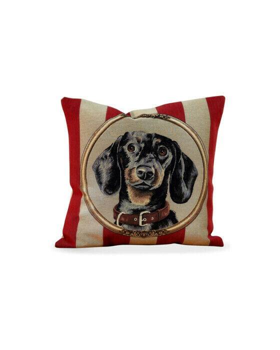 Newport Wormsley kudde - Beige / Svart / Röd (L: 45 x B: 45 cm)