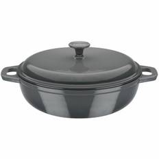 Kastrull med lock GSW Grå Kräm Rostfritt stål Ø 30 cm