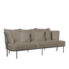 Skargaarden - Saltö Sofa, Charcoal Grey Aluminum Frame, Cushion Beige Taupe Sunbrella - Udendørs sofaer - Matilda Lindblom