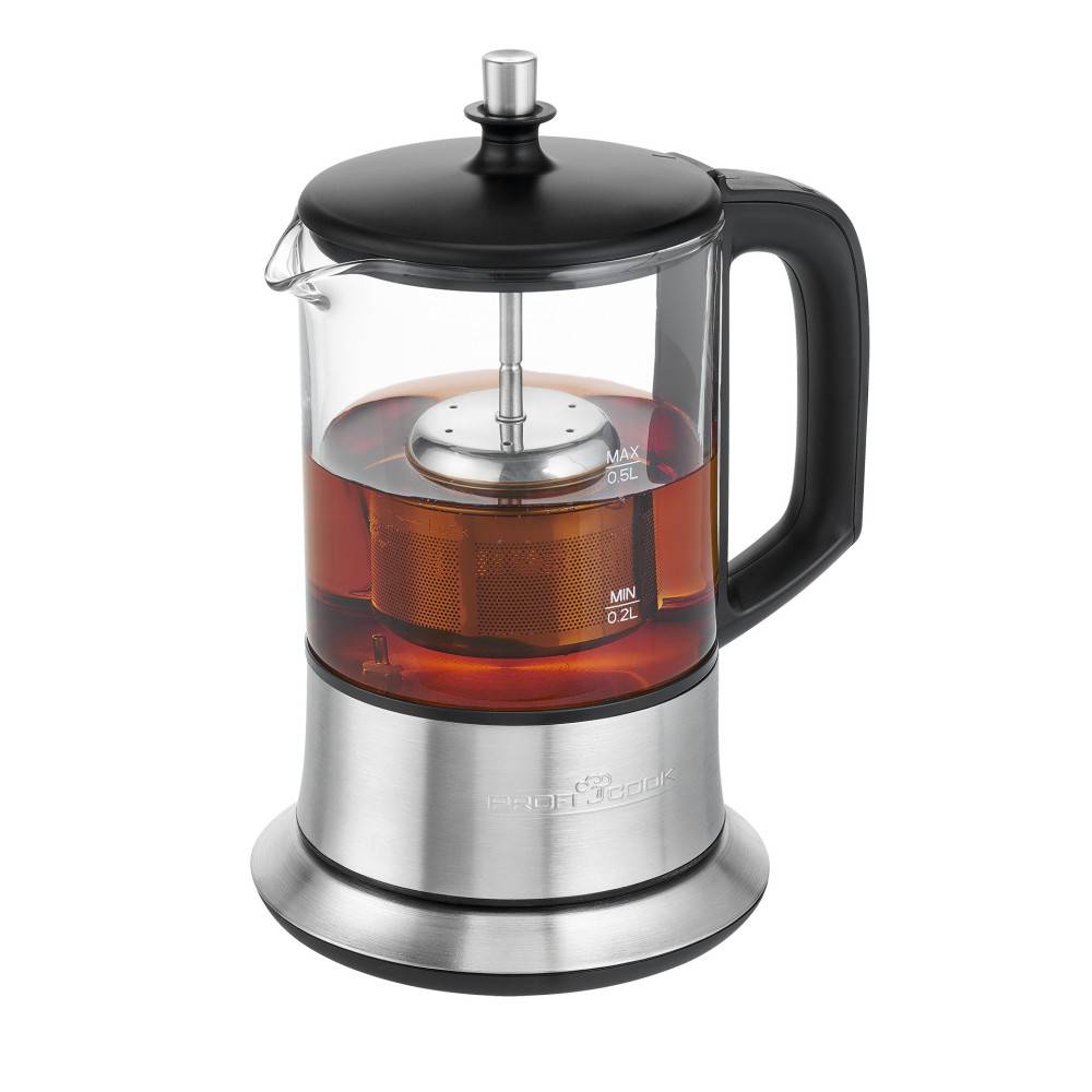 ProfiCook 501165 temaskine 0.5 L 1100 W Sort, rustfrit stål -
