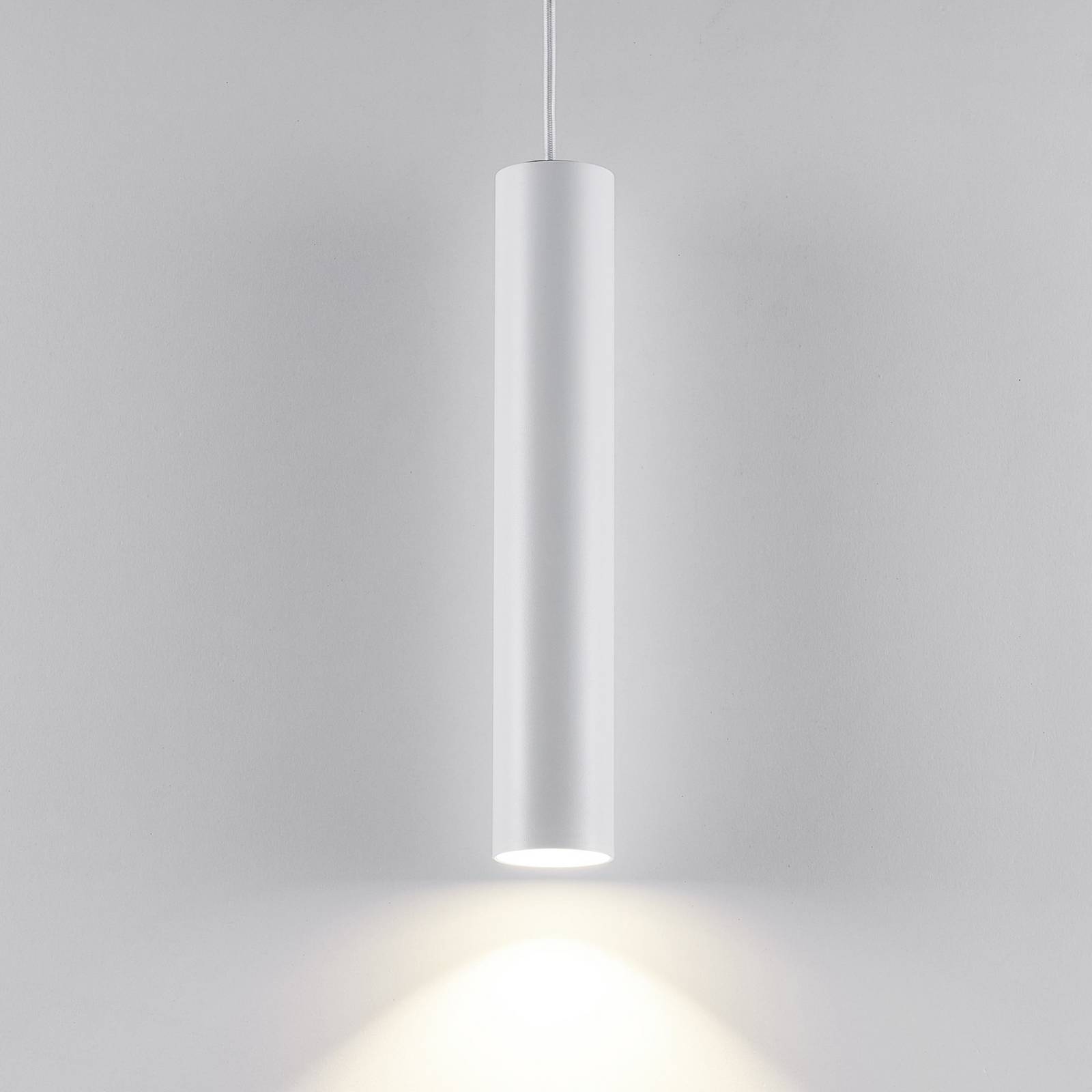 Deko-Light Hänglampa CAN, dimbar, Vitt / opal, Vardagsrum / matsal, Aluminium / grå / zink, Pendellampa