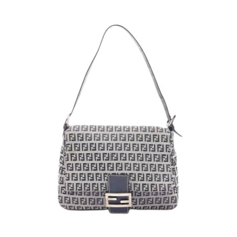 Fendi Vintage Pre-owned Vintage Skuldertaske - Vintage - Dame - Blå - ONE SIZE - Uld