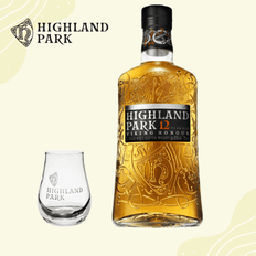 Highland Park 12 Years Old Whisky med Eksklusivt Whisky Glas