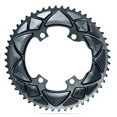 Absolute Black Shimano Asymmetric Drev Grå, 53T, 4 x Ø110 mm, 2x10/11s