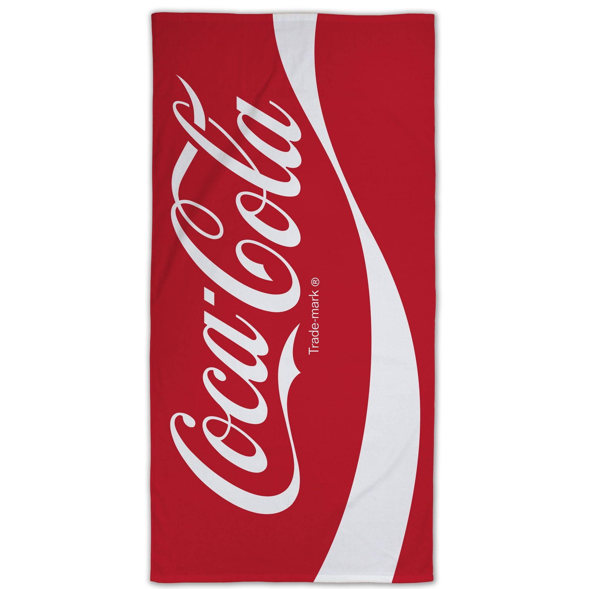 Coca Cola håndklæde - 70x140 cm - 100% bomuld - Blødt badehåndklæde med Coca Cola logo