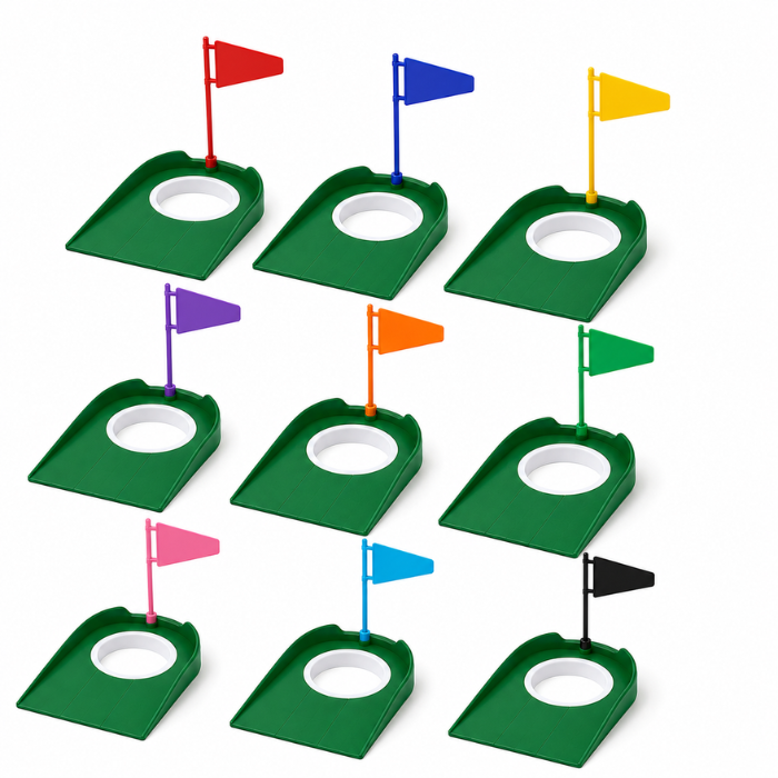 Golf putting træningssæt med puttingkopper 9x