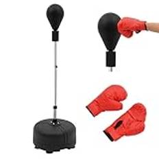 Punchingball vuxen boxningssäck stående boxningssäck, boxboll justerbar boxstativ höjdjusterbar boxutrustning stående punchingboll lådor 120–160 cm