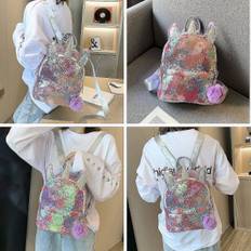 Børne Unicorn Rygsæk, Sequin Taske Piger Skole Taske, Magic Reversible Glitter Gavepose, Børn Rygsæk, Gymnastik Dansposer Til Børn Teenager Og Voksen (plus