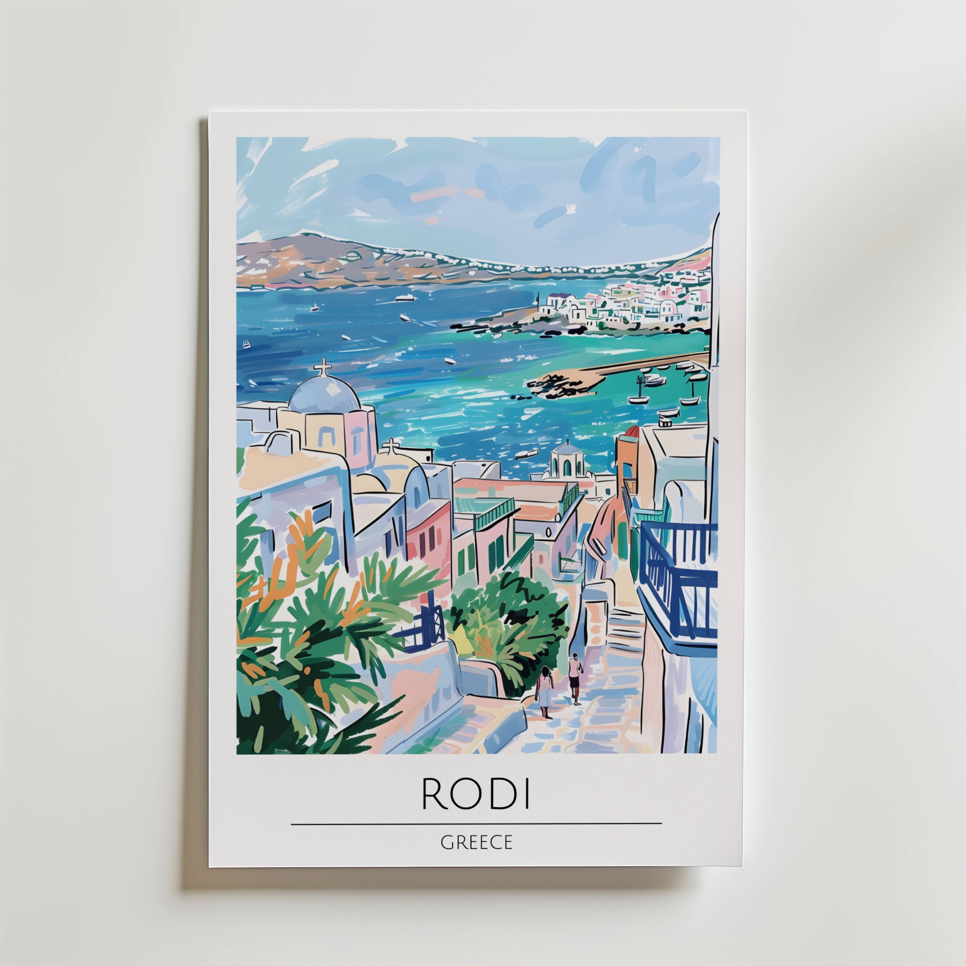 Rodi Seaside Harmony Poster - Fine Art Poster 13x18 cm