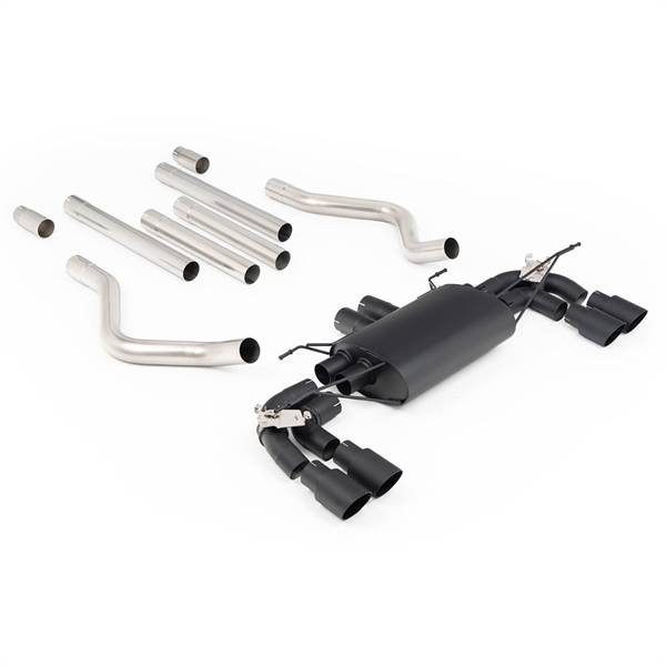 Milltek Black Coated Special Edition - OPF/GPF Bagud Non-Resoneret Ventilstyret System med Quad GT-90 Cerakote Sorte Enderør Land Rover Defender (Kun NAS Ikke-OPF/GPF Køretøjer)