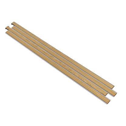 I-Wood Pro+ I-Lock 4-lamel akustikpanel, klar olieret, grå filt og sort kerne, egefiner, 16 x 300 x 2400 mm