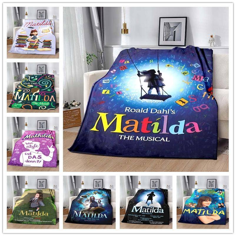 Roald Dahls Matilda the Musical Mjuk Flanellpläd, Lättviktig Varm Soffa Bädd, Utomhusfilt