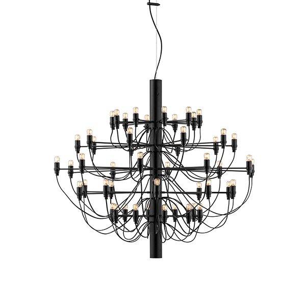 2097/50 Taklampa Stor Matt Svart med LED - Svart / LED