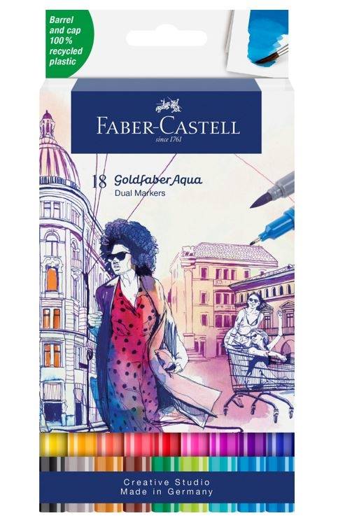Faber-Castell Goldfaber Aqua Dual markers 18 stk.