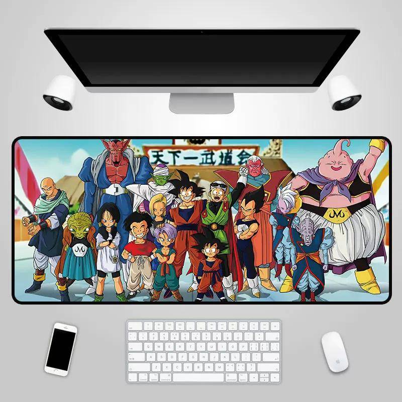 Dragon Ball Musmatta Son Goku Vegeta Spel E-sport Kontor Animation Stor Storlek Vattentät Halkfri Bordsmatta Barnskrivbord Dekorativ Duk