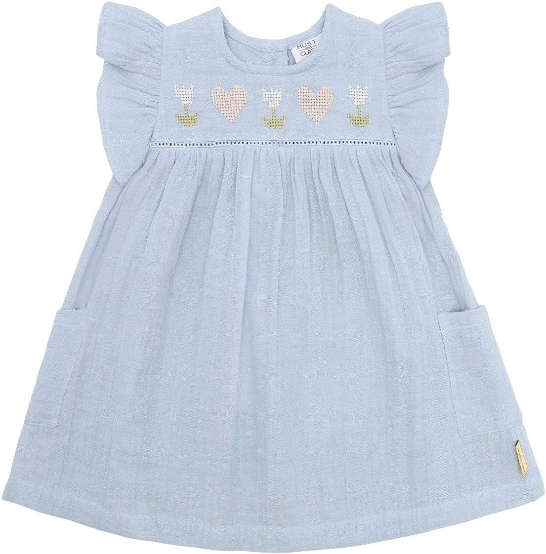 Hust & Claire Hckatinka Dobby Str 128 - Zen Blue Kjoler hos Magasin.