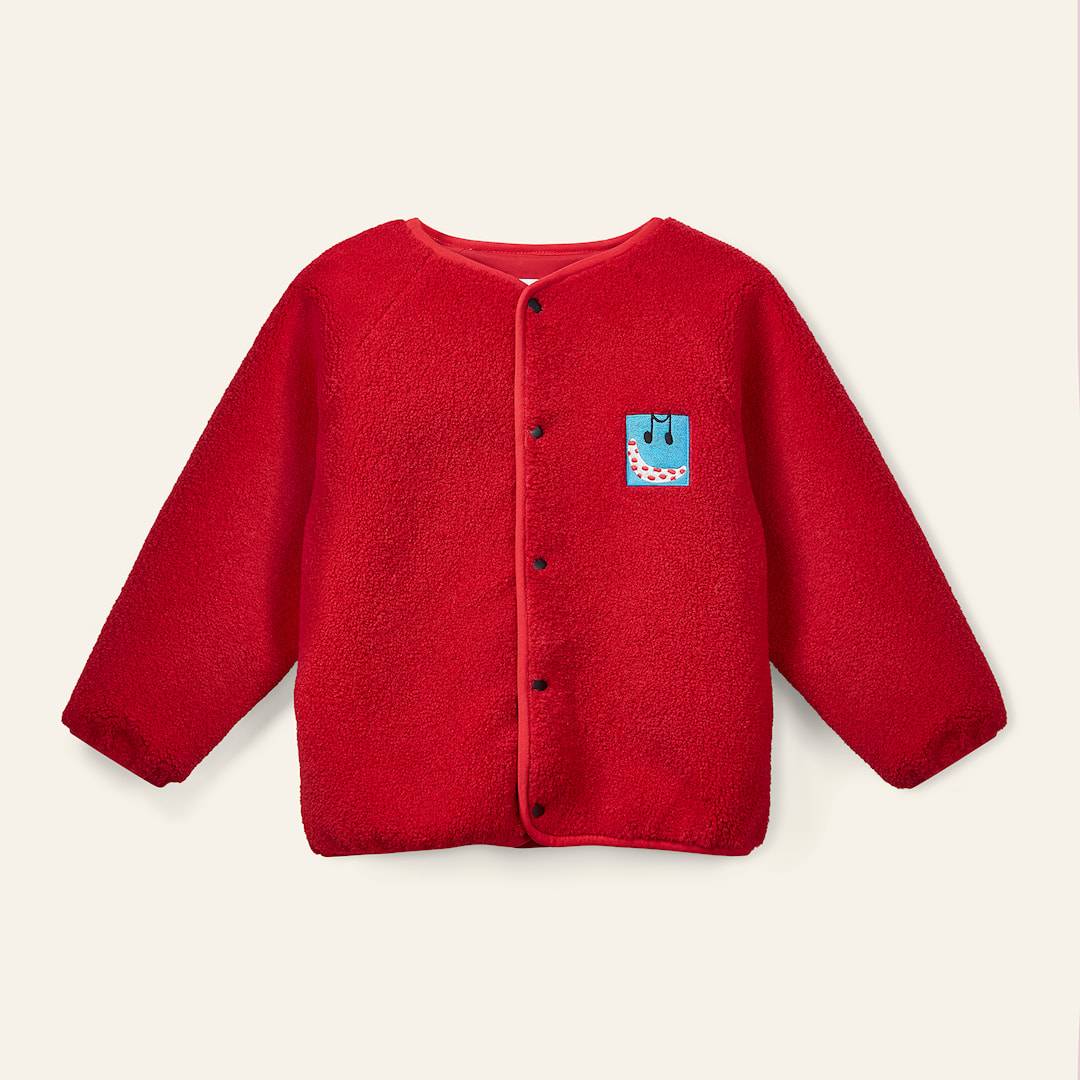 Wynken Club Teddy-pälsjacka Ladybird Red Ladybird Red 8Y Röd 8 år Flickor
