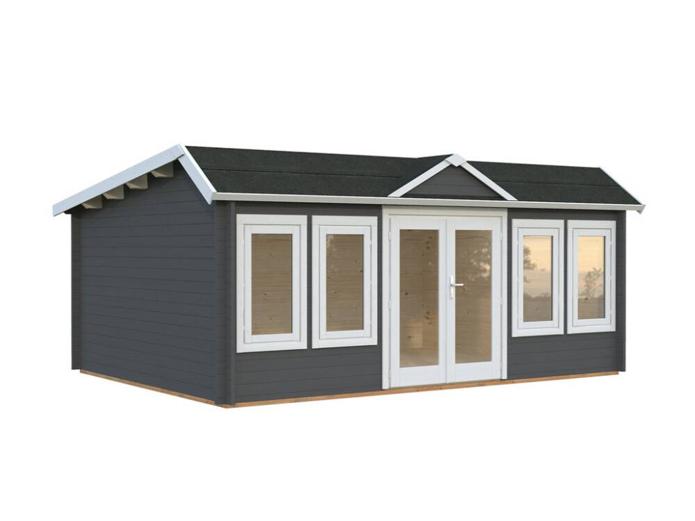 STUGA PALMAKO CLAUDIA PULPETTAK 19,4M² MÖRKGRÅ/VIT