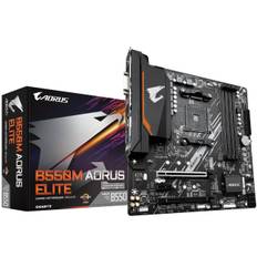 Gigabyte B550M AORUS ELITE Motherboard Supports AMD Ryzen 5000 Series AM4 Phase Pure Digital up to 4733MHz DDR4 2xPCIe GbE USB - CPU, 5+3 VRM, (OC),