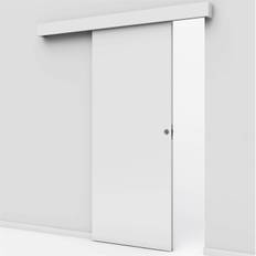 Glat kompakt / massiv skydedør med kappe - Safco Doors, M11x21 (102,5 x 204 cm)