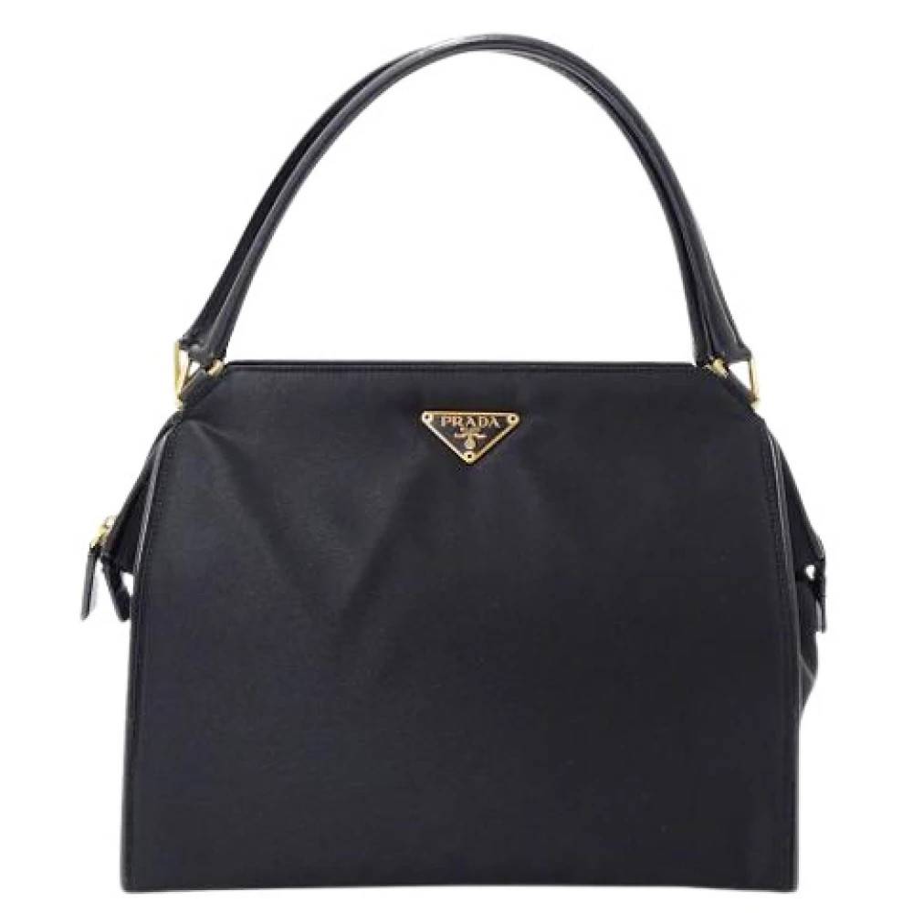 Prada Vintage Pre-owned Vintage Nylon Håndtaske - Vintage - Dame - Sort - ONE SIZE - Nylon