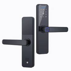 WAFU WF-H6 Tuya Bluetooth digital elektronisk lås Smart dörrlås Fingeravtryck/Kort/Lösenord/nyckel upplåning Säkerhet An