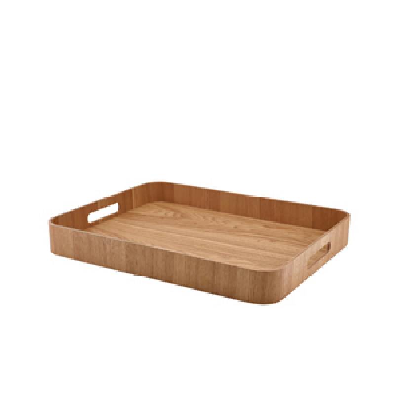 Tjenerbakke Lys Finér Træ 50 x 38cm
