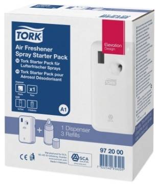 Airfreshener Tork A1 Starterpack 1 hållare + 3 refill vit