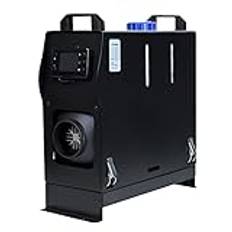 UISEBRT 12V diesel luftvärmare kupévärmare 8KW, Air parkeringsvärmare diesel, dieselvärmare med ljuddämpare, fjärrkontroll, LCD-skärm för bil, husbil, båtar, lastbil, husbil, Svart - typ B