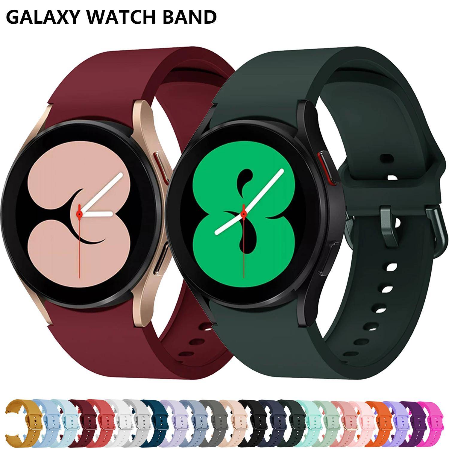 Silikonband för Galaxy Watch 6 Classic, Kompatibla för Samsung Galaxy Watch 5 Pro Band 45mm/ Galaxy Watch 4/5/6 Band 40/44mm black