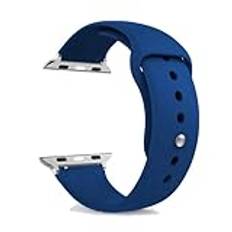 HAJMGUMC Silikonrem Passar Fit For Apple Watch-band 44mm 40mm 45mm 41mm 38mm 42mm bältesarmband iWatch series se 9 8 7 6 5 3 ultra 2 band 49mm(Royal blue,38 40 41 mm)