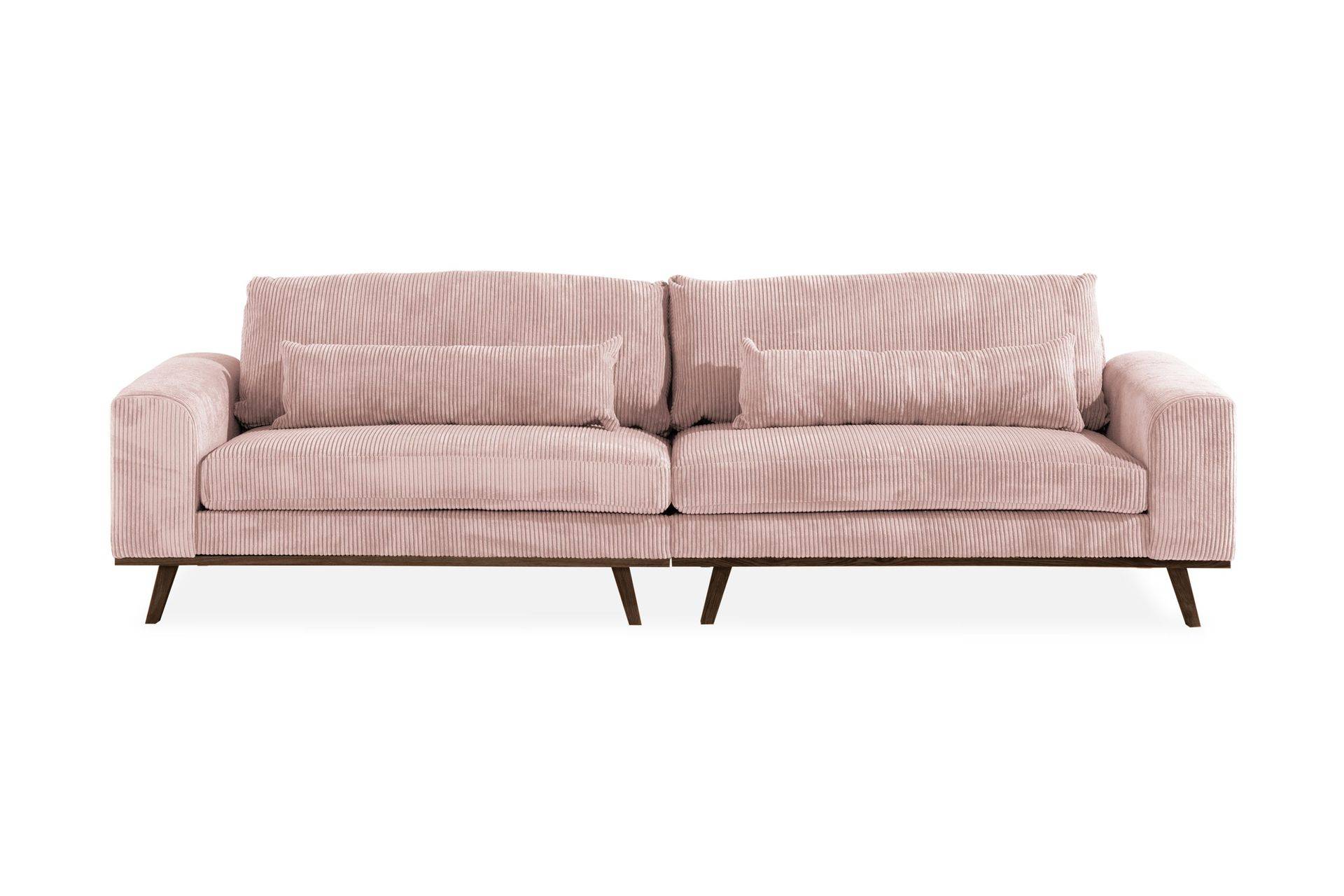 Copenhagen 4-personers Manchestersofa - Rosa