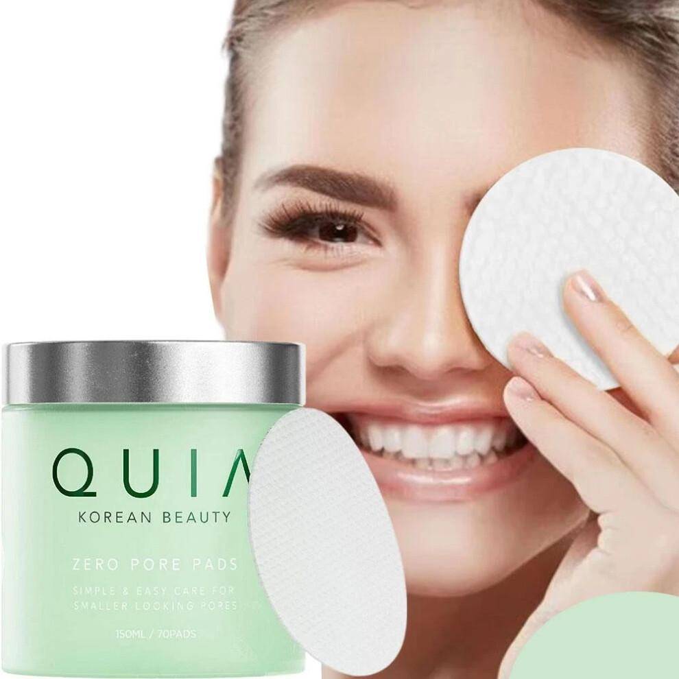 QUIA Zero Pore Pads Riktar sig mot Stora Porer och Ojämn Hudton Koreansk Hudvård 70 st