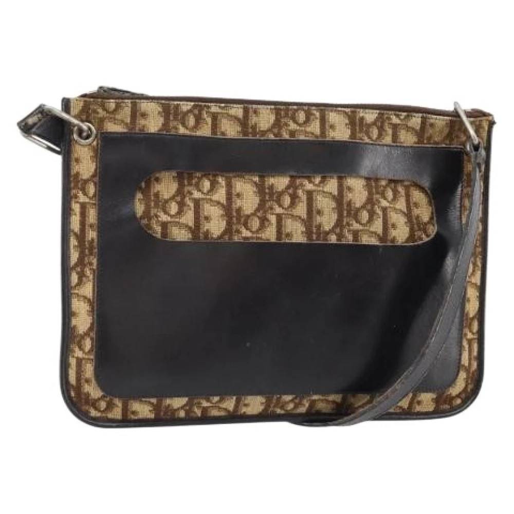 Dior Vintage Pre-owned Vintage Canvas Skuldertaske - Vintage - Dame - Beige - ONE SIZE - Uld