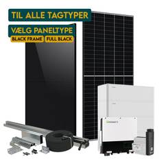 10 kW Growatt anlæg med 7,68 kWh batteri