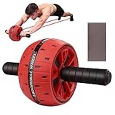 Abdominal Roller with Knee Pad | Fitness Equipment Core Strength | Home Gym Roller Wheels | with Knee Pad | Core Fitness Gear | Roller Wheels for Men Women Core Strength Training