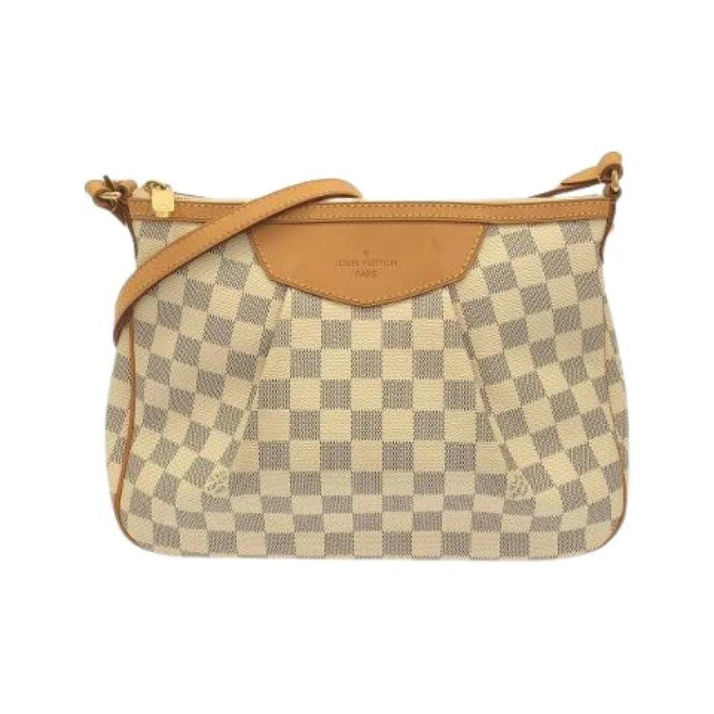 Louis Vuitton Vintage Pre-owned Damier Azur Siracusa Skuldertaske - Vintage - Dame - Beige - ONE SIZE - Uld