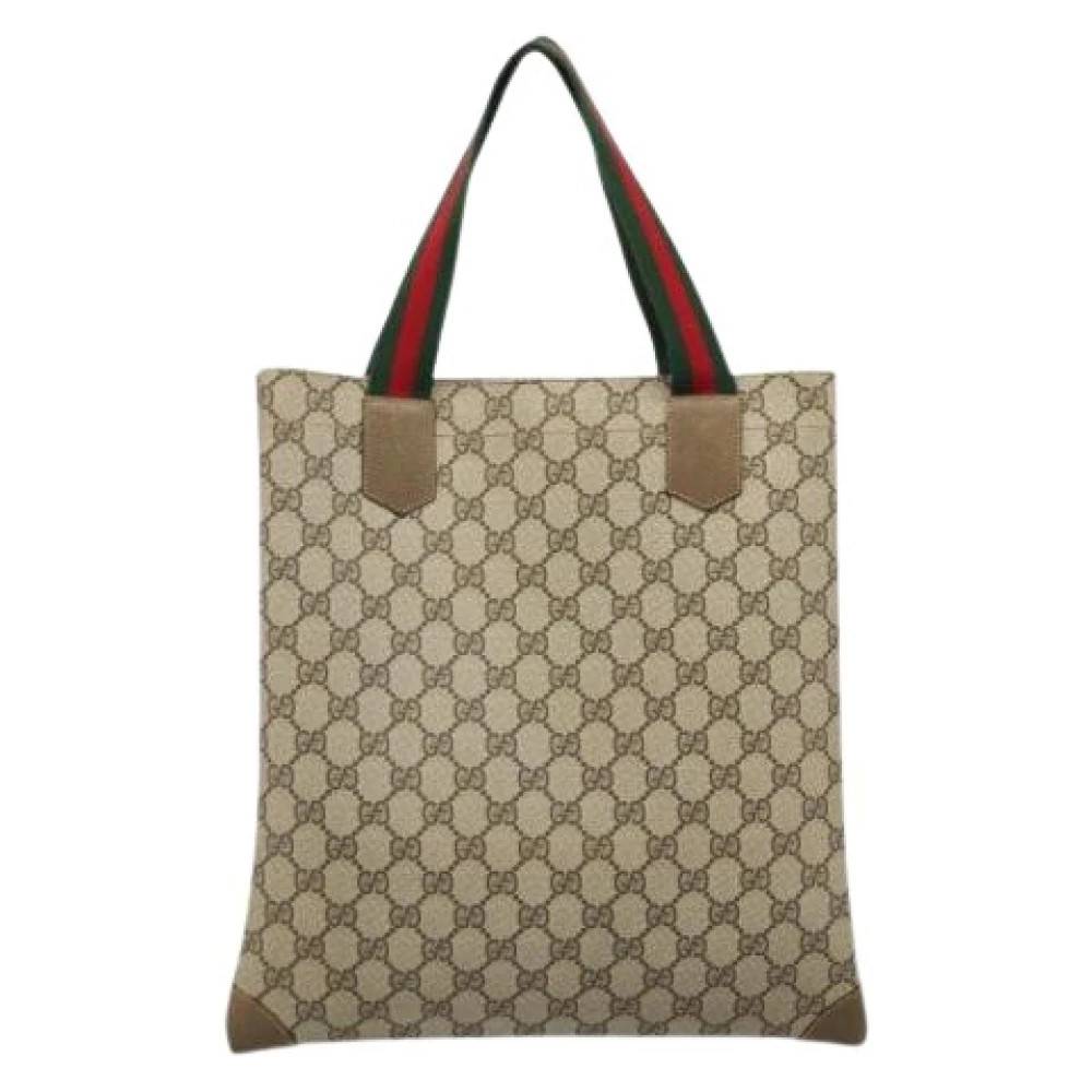 Gucci Vintage Pre-owned Vintage Tote Bag - Vintage - Dame - Beige - ONE SIZE - Læder