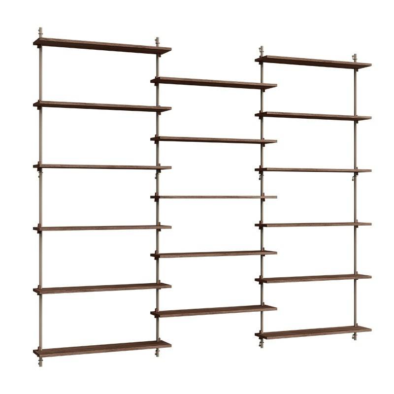 Moebe Wall Shelving Sæt - WS.200.3 Røget eg/Warm Grey
