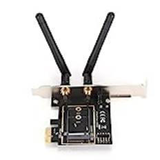 PCI-E 1X to KEY A-E Adapter Card, PCI-E to NGFF M.2 WIFI Wireless Module Adapter Board KEY A-E Network Extension Card, Support WIN XP, WIN7, WIN8, WIN10, System