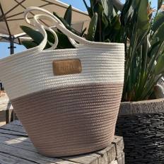 Lovelies NADI - ROPE BEACH BAG - 45 X 40 CM STUCCO