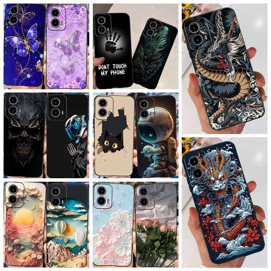 För Motorola Moto G24 / G24 Power / G04 / G04s / Motorola E14 Fodral Sött Tecknat Lyxigt Mjukt Silikon Telefonfodral Baksideskydd Capas