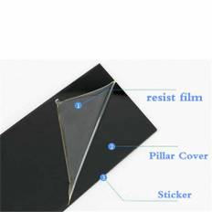 New For 2014-19 Honda Fit Jazz GK5 Glossy Black Door Window Pillar Posts Cover Trims
