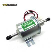 Hep -02a bränslepump 12v elektrisk bensinpump lågtrycksbult fixeringstråd diesel bensin hep 02a för bilförgasare motorcykel atv - silver--