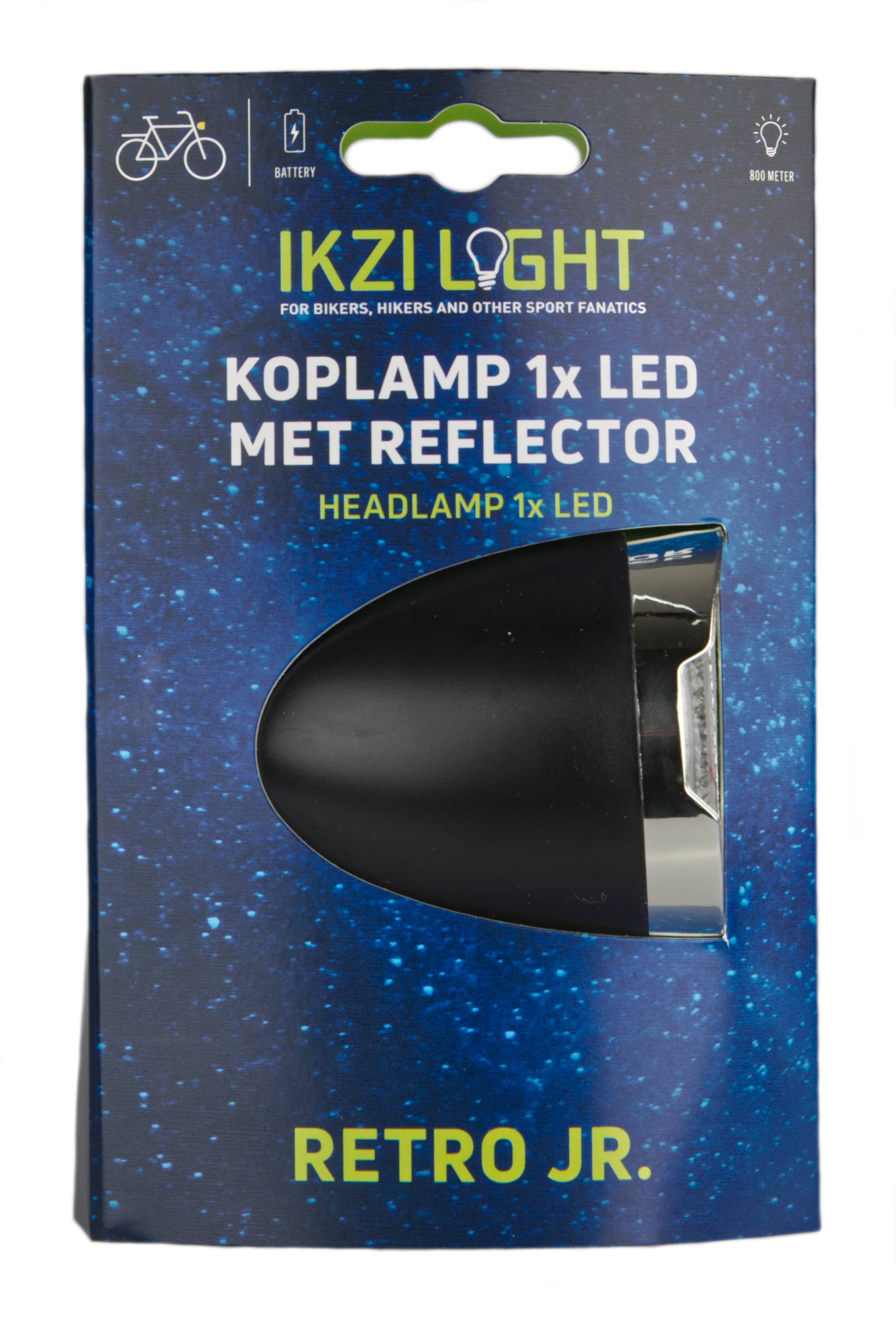 Forlygte IKZI Retro JR 1x LED - sort