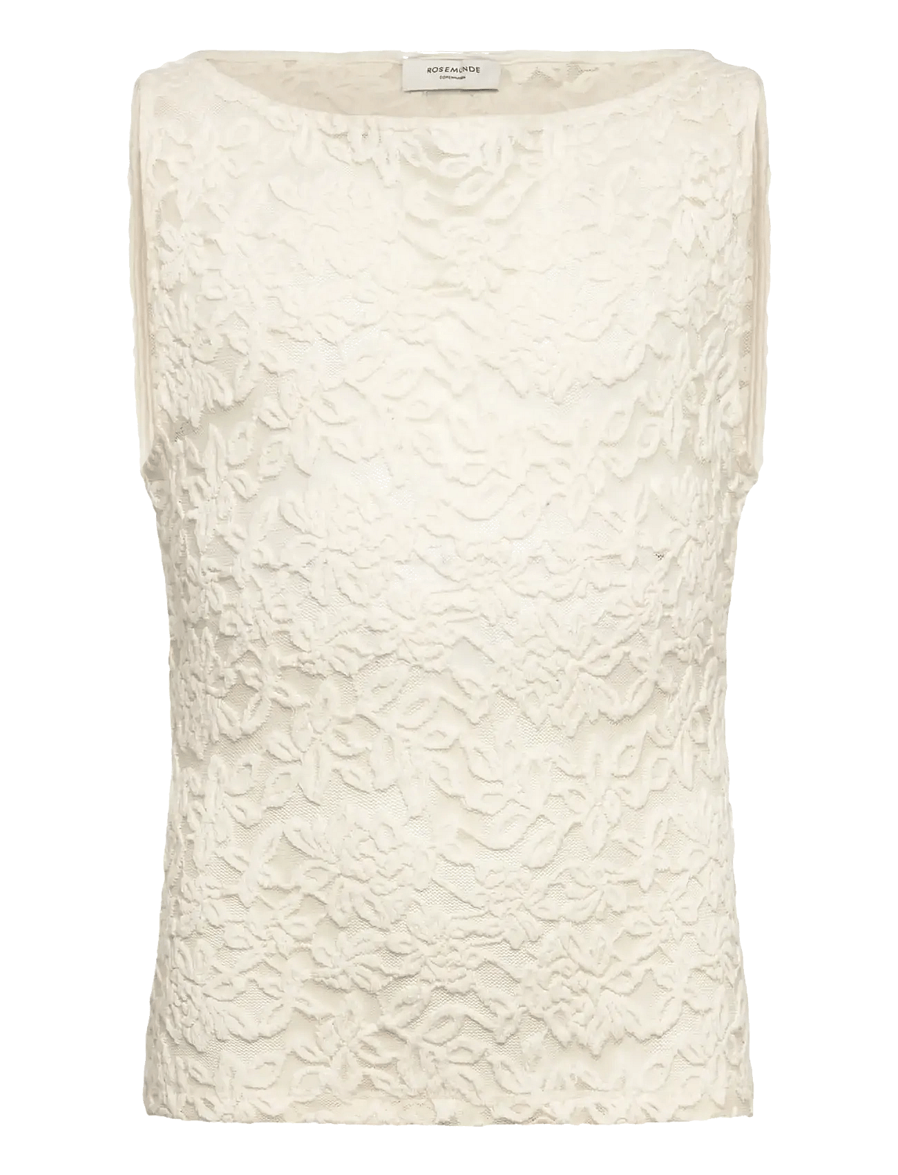 Rosemunde Kids Rkdelicia Lace Sl Boatneck Top - Cream - 152
