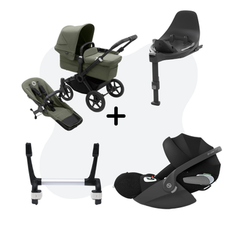 Bugaboo Donkey 5 Mono Black - Forest Green 4-in-1 Travelsystem Cloud T