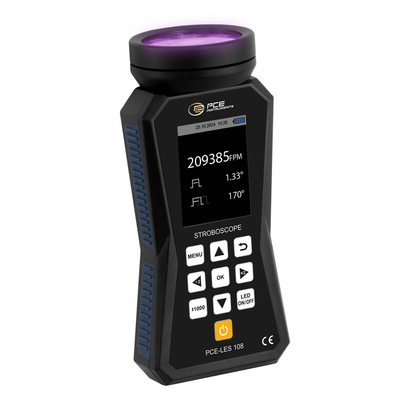 PCE Instruments PCE-LES 108UV-385 LED-stroboskop Antal LED: 8 st Svart ljus (UV)